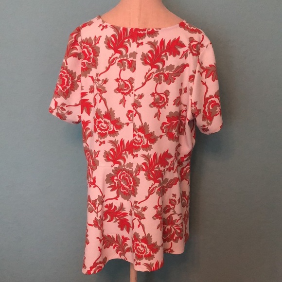 Dennis Basso Printed Luxe Crepe Pull-On Wide-Leg Pants And Tunic Top 2 Piece Set - Picture 8 of 13